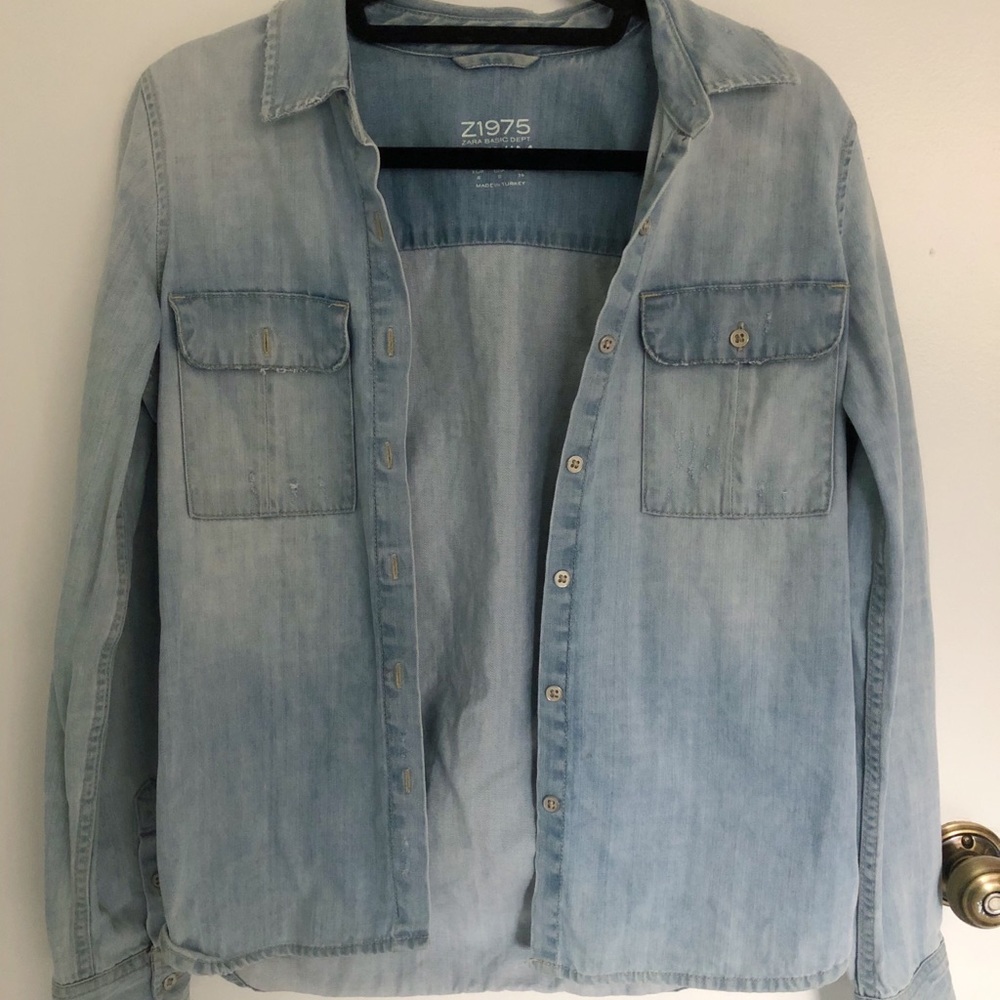 Zara Light Blue Denim Jacket